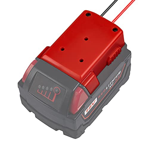 Upgrade Power Wheels Adapter for Milwaukee M18 Battery 18V Dock Power Connector RC Toy Truck 12 Gauge Robotics with Switch 